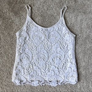 Mossimo white lace tank